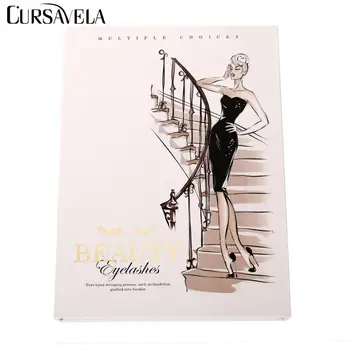 

Cursavela lash book makeup storage display card lash cases container eyelash extension book lashes packaging catalog supplies