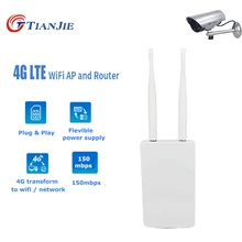 TIANJIE 4G LTE FDD/TDD wifi AP наружный беспроводной роутер Модем LAN/wan порты IP66 водонепроницаемый маршрутизатор с sim-картой слот для IP