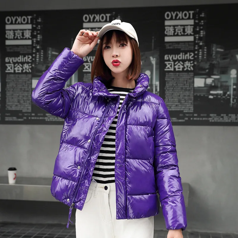 Женское хлопковое пальто Короткая Повседневная куртка в Корейском стиле красный