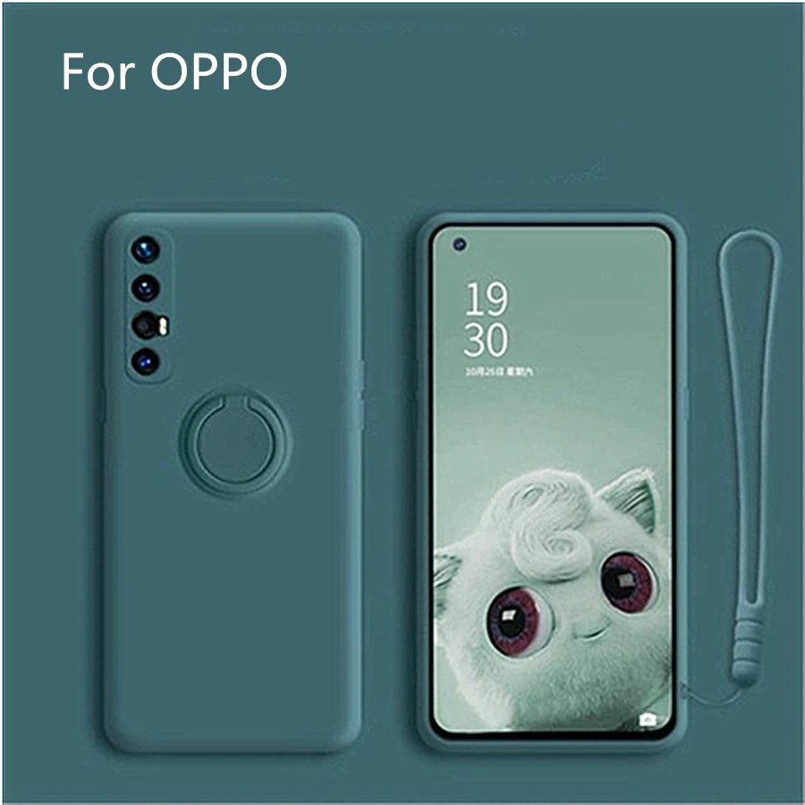 Чехол для телефона OPPO Realme X50 Pro чехол Reno3 A31 2020 жидкий силиконовый полноразмерный