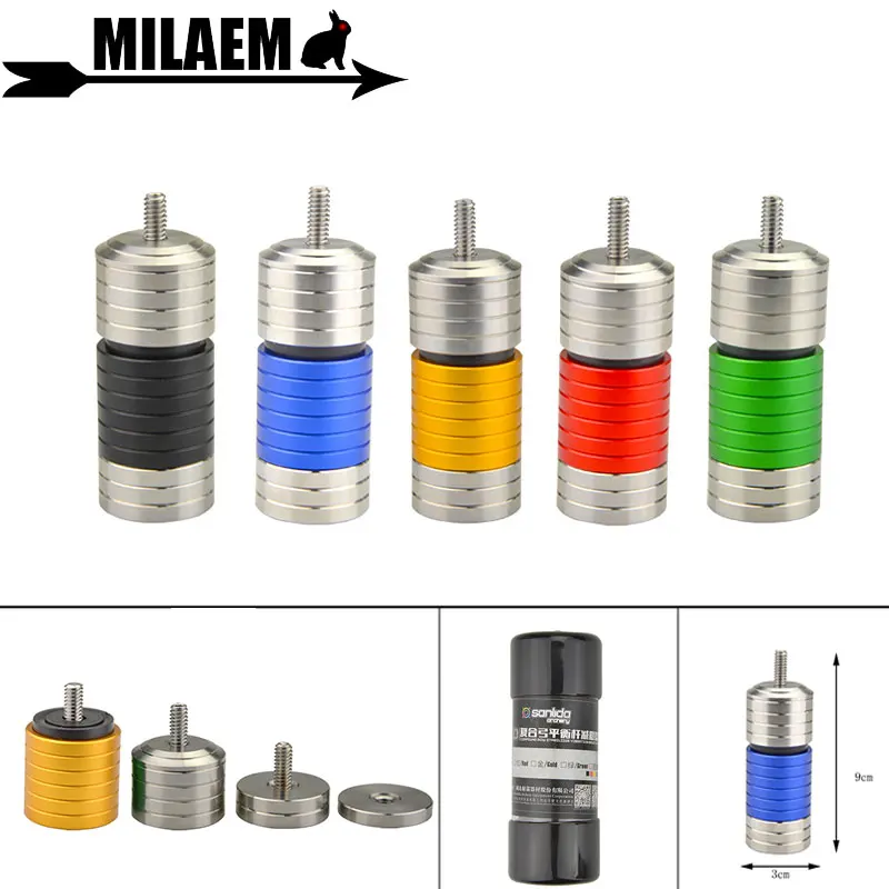 

Archery Compound Bow Stabilizer Stainless Steel Weight Stabilizer Balance Counter Balance Bar Compound Bow Shooting Accessories