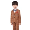 Costume de mariage formel pour garçons, 4 pièces, Blazer + pantalon + gilet, Style anglais, Costume pour enfants, Costume d'hôte de fête ► Photo 2/6