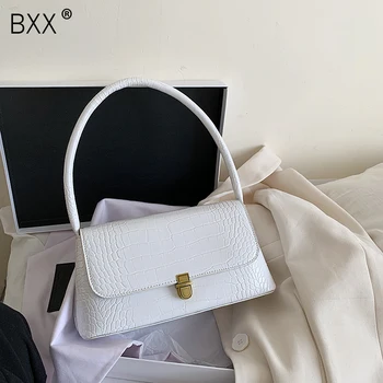 

[BXX] Crocodile Pattern Small PU Leather Crossbody Bags For Women 2020 Fashion Lady Shoulder Handbags and Purse Travel Bag HN902