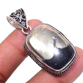 

Pyorite Pendant Silver Overlay over Copper , 48mm, P6564