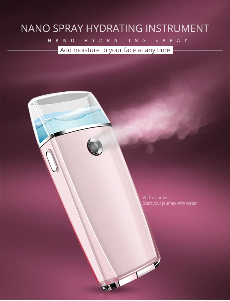 Portable Nano Mist Sprayer Facial Steamer Moisturizing Facial Body Nebulizer USB Charge Atomization Mister Face Skin Care Tools