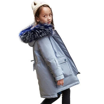 

Thick Warm Down Jacket For Girls 2019 New Fashion Winter Children 6-14 Year Coat Boys Hooded Down Outerwear Parka For Girls