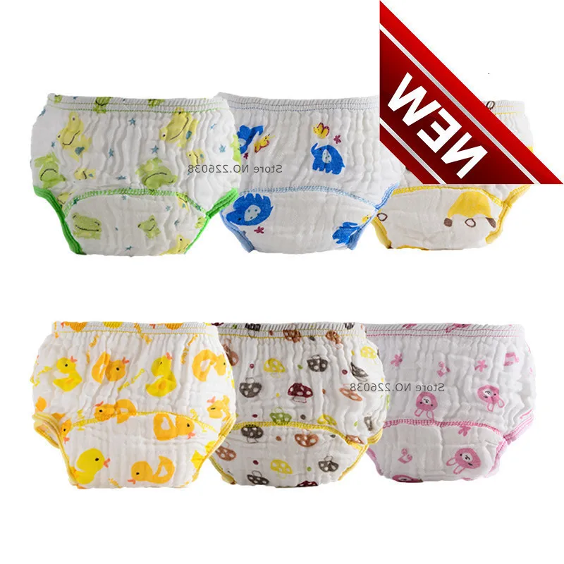 

6 Layers Baby Underwear Cloth Diaper Infant Boys Girls Cartoon Printing Learning Pants Kids Diaper Cover Qd02
