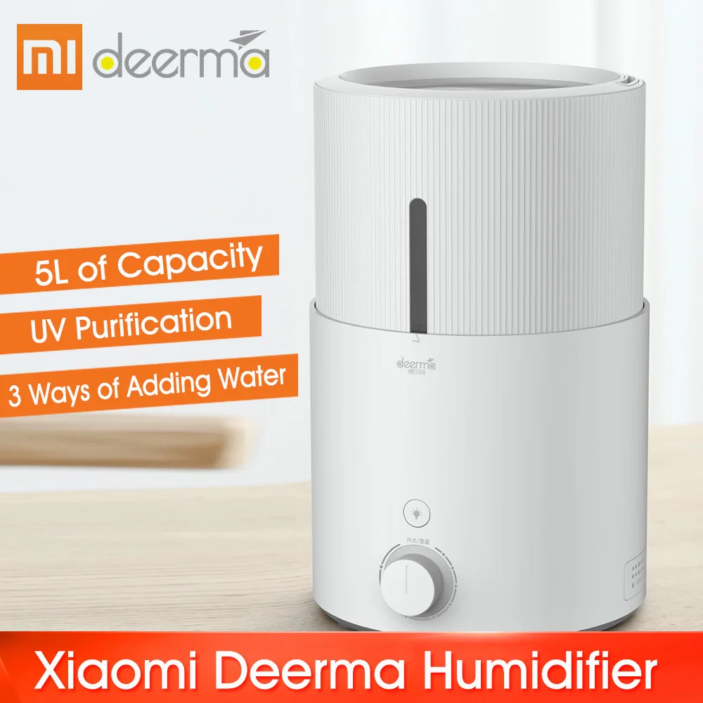 Xiaomi Deerma увлажнитель воздуха 5л добавить воду Испарительный домашний увлажнитель воздуха Арома увлажнитель диффузор увлажнитель воздуха светодиодный светильник 220 В
