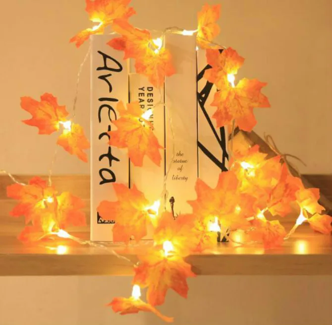Светодиодный светильник-гирлянда с USB, сказочный светильник, наружная гирлянда с кленовыми листьями для дома, рождественские украшения, вечерние, свадебные, рождественские 19121401