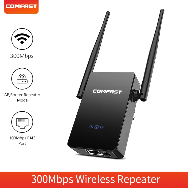 Repetidor Wi-Fi 300 Mbps 2,4 GHz, hasta 17 m de cobertu