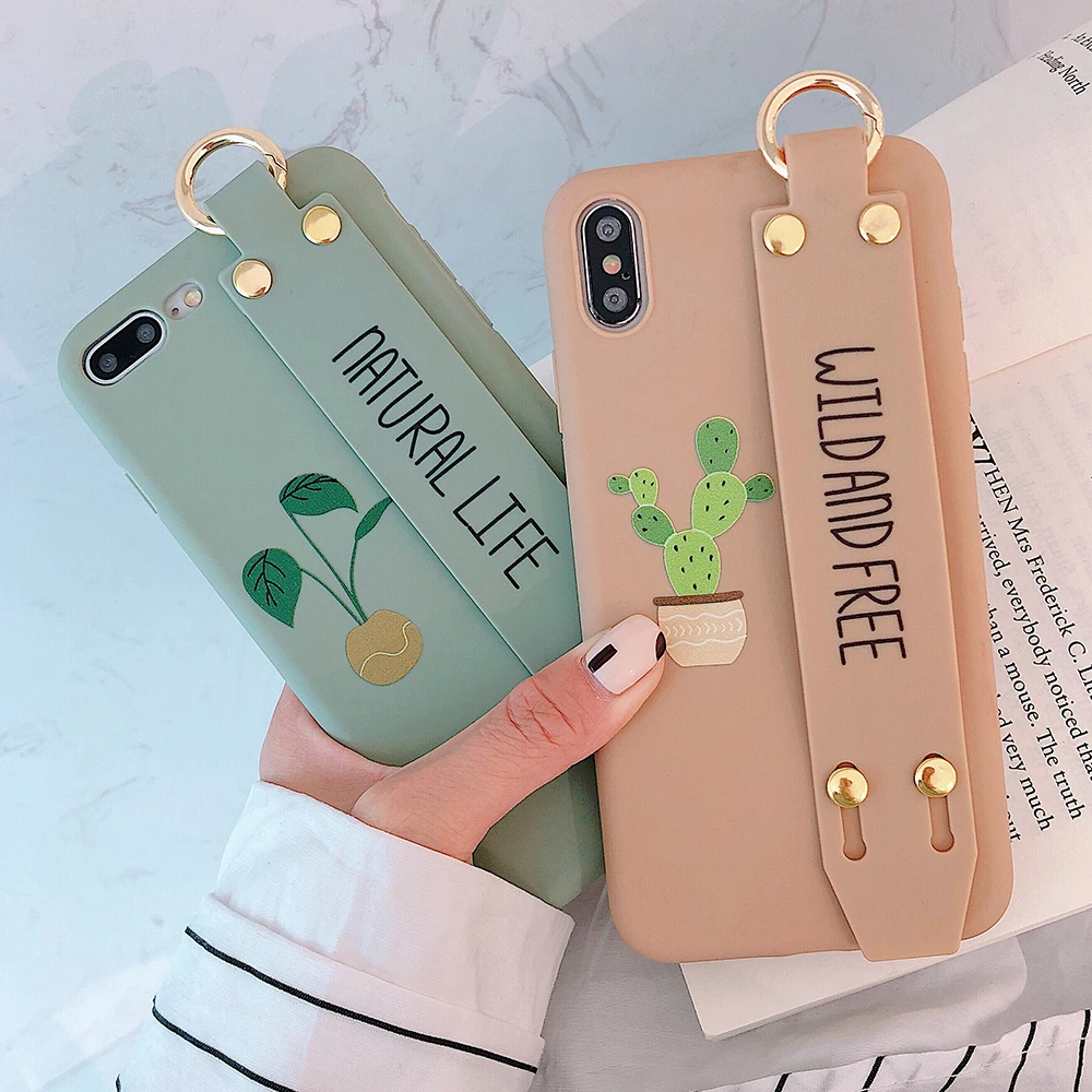 Стильные милые кактус буквы чехол для iphone 12 Pro 11 Max XS MAX XR X 8 7 Plus Soft Shell кронштейн