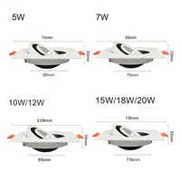 [DBF]Rotatable Angle LED Recessed Downlight 5W 7W 10W 4
