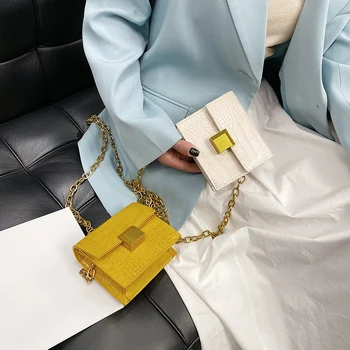 

Women Bags Alligator Pattern Crossbody PU Leather Shoulder Bags Ladies Small Square Chain Travel Messenger Bag Female Handbags