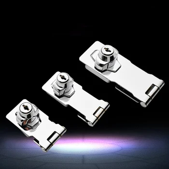 安い Baby Safety Locks With Keys Closet Door Chrome Plated Metal Keyed Hasp Lock Drawer Lock Cabinet Latch Cupboard Desk Hasp Locks