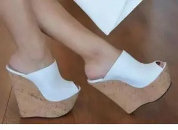 

YEELOCA 2020 Platform Sandals Peep Toe Wedge a001 Heel Mules Summer Sexy Sandals for Woman LO9315