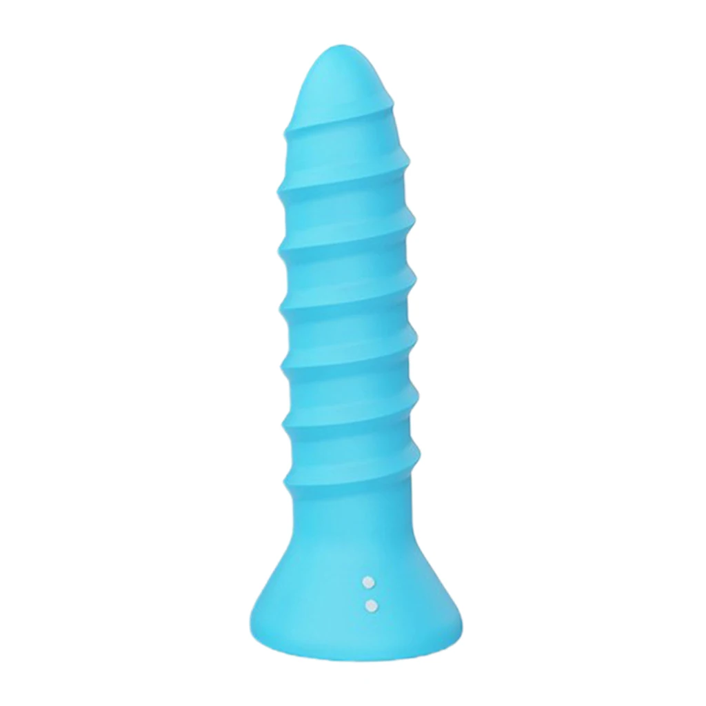 USB Charging Powerful 10 Speeds Screw Thread Vibrator Massager Female G-Spot Massage Stick, 8 inch Long