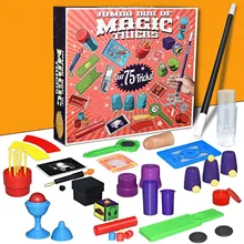 Engraçado júnior magia conjunto para crianças truques de magia brinquedos palco magia adereços conjunto grande caixa de presente adulto crianças brinquedo mágico presente magia adereços