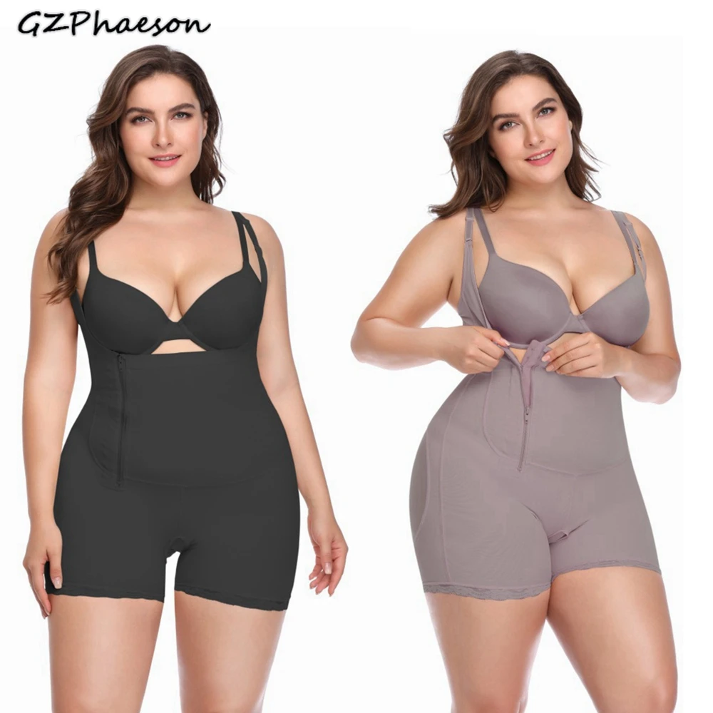 

Full Body Shaper Bodysuit Butt Lifter Shapewear Zip Firm Control Modeling Belt Postpartum Recovery Slimming Women Girdle Corset