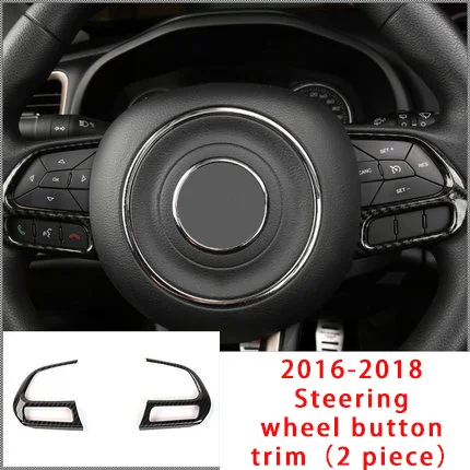 Для Jeep renegade 16-18 углеродное волокно Рулевое колесо Кнопка отделка 2 шт