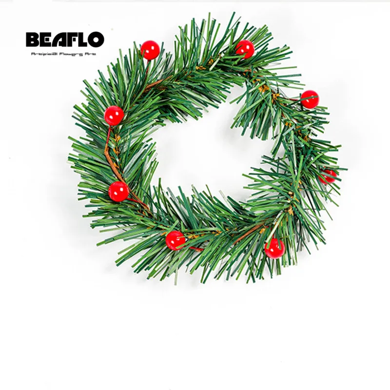 8 Heads Red Candle Rings Foam Fake Berries Christmas Diy Accessories Home Garden Decorations Handmade Garland With Grass Artificial Dried Flowers Aliexpress