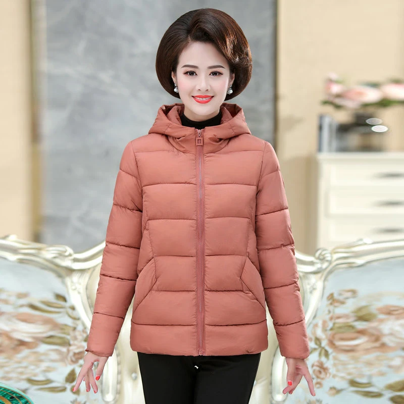 

Winter Women Casual Hooded Parkas Blue Black Red Lightweight Warm Hood Puffer Basic Coats Pure Colour Quilted Jackets Outerwear