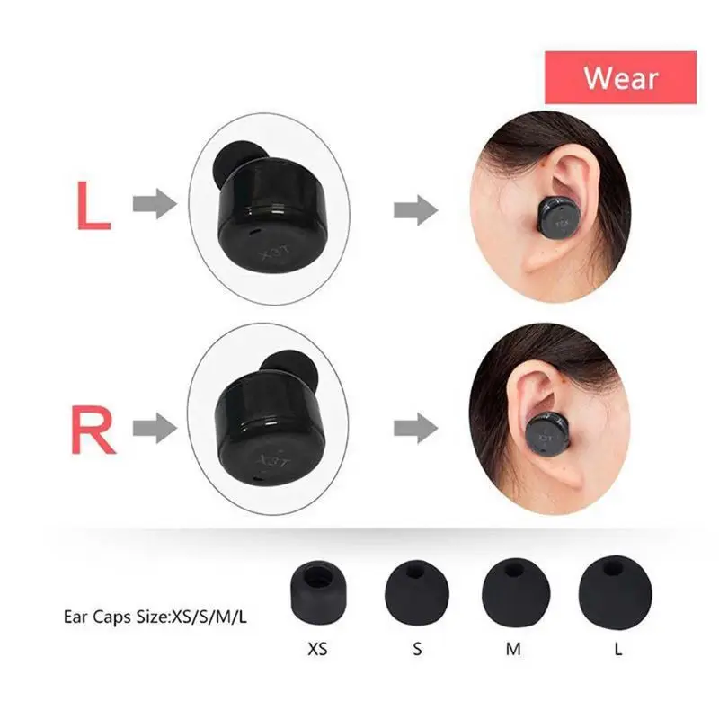X3T Touch Control True Wireless Bluetooth Earbuds Earphone Mini Sport Earphones With Charging Case for Smart Phones Y4UF