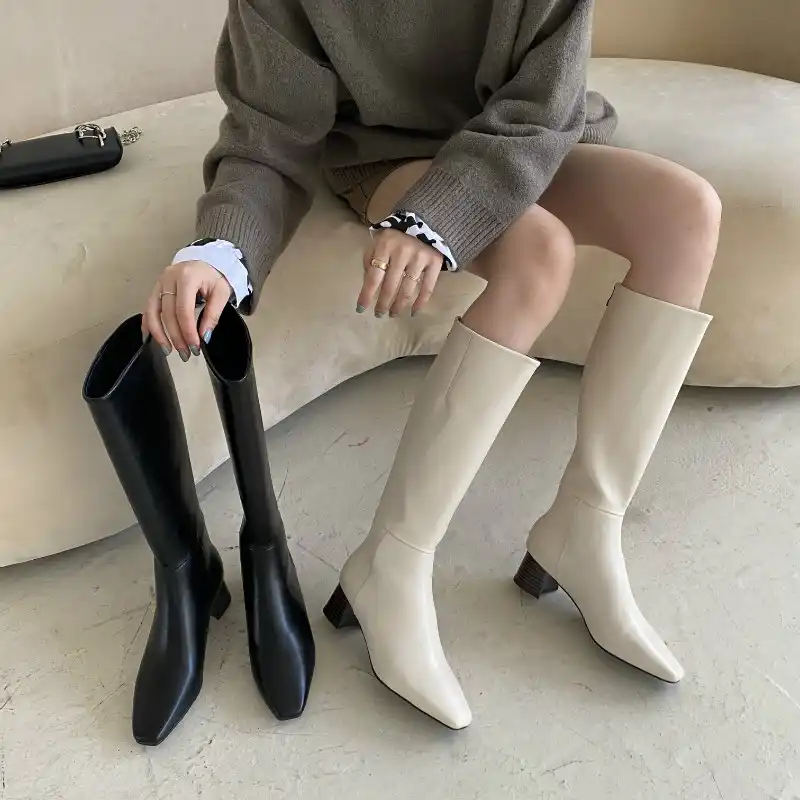 wood heel cowboy boots