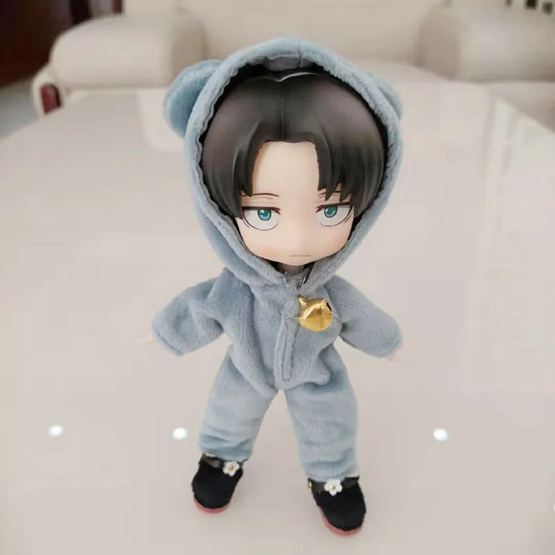 OB11 Одежда для кукол костюмы с рисунками животных для OB11 GSC глины Meijie pig 1/12 BJD куклы аксессуары 4 цвета Медведь Форма Кукла Одежда - Цвет: Серый
