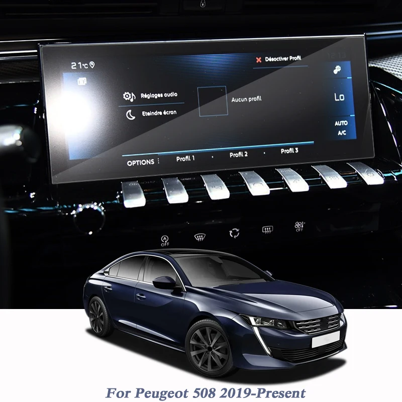 Стайлинг автомобиля для Peugeot 508 2019 Настоящее стекло экрана GPS навигации защитная