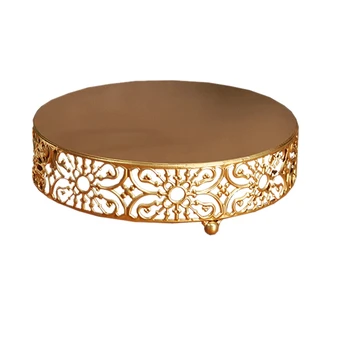 

Gold Wedding Dessert Tray Cake Stand Candy Display Plate for Wedding Cupcake Pan Party Supply