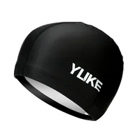 Elastic Waterproof PU Fabric Protect Ears Long Hair Sports Swim Pool Hat Swimming Cap Big Size For Men Women Adults For Swiming 2