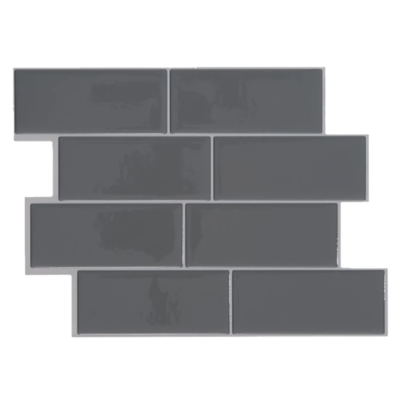 

Grey brick Subway Tile Peel and stick Self Adhesive Wall decal Sticker DIY Kitchen Bathroom Home Decor Vinyl 3D