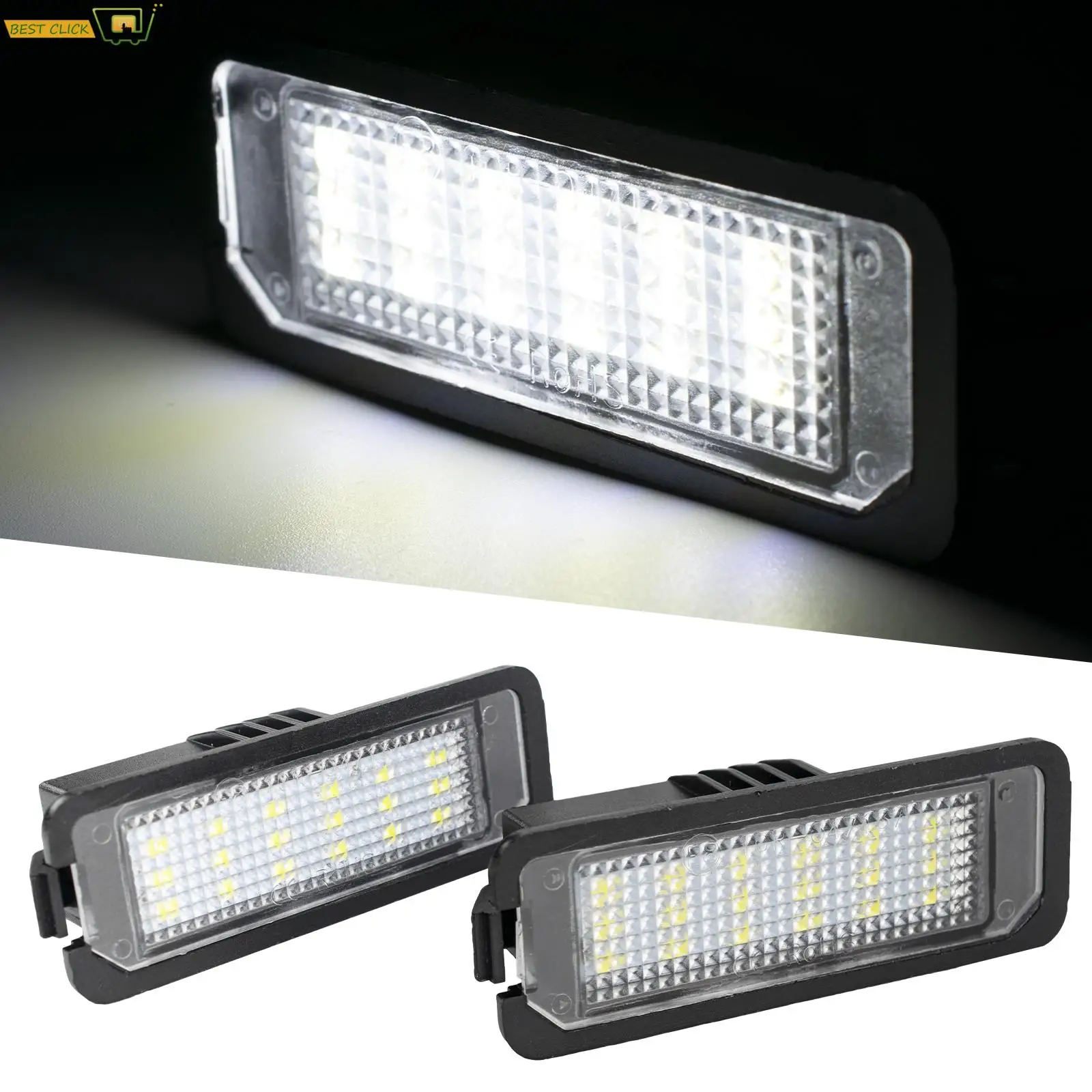 2Pcs Led Luce Targa Lampada Per Vw Golf V Skoda Superba Per Seat Leon Altea Canbus Xenon Bianco Sostituzione Canbus