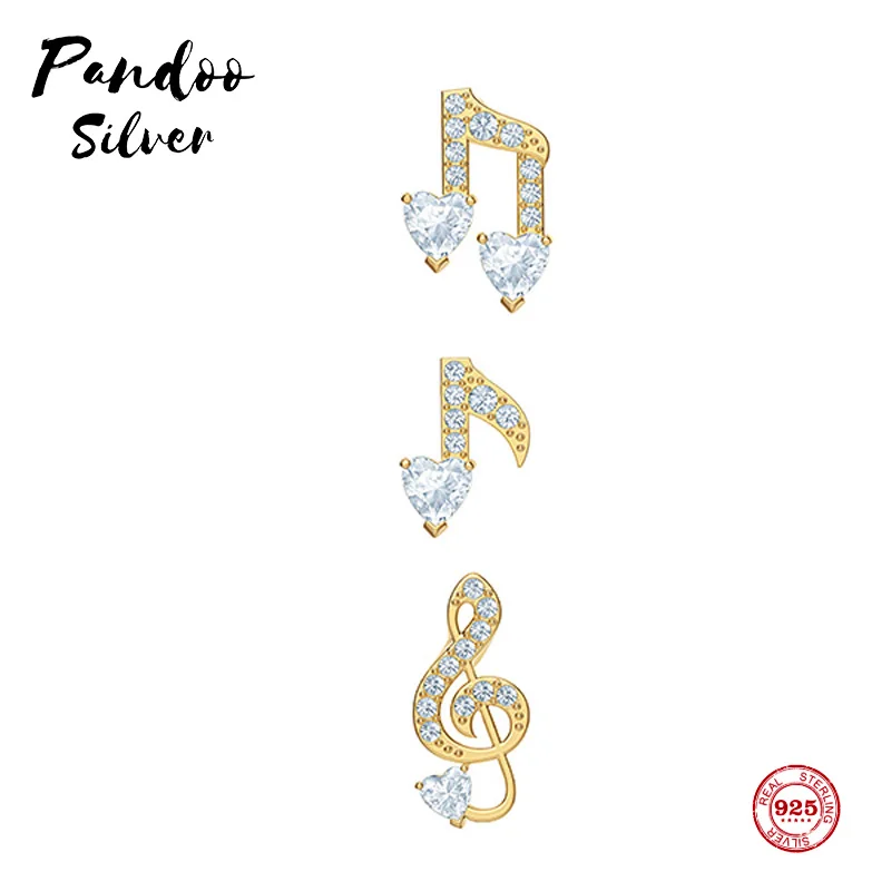 Fashion Charm Sterling Silver Original 1:1 Copy Beautiful Notes Gorgeous Chic Combination Earrings Women Luxury Jewelry Gifts | Украшения и