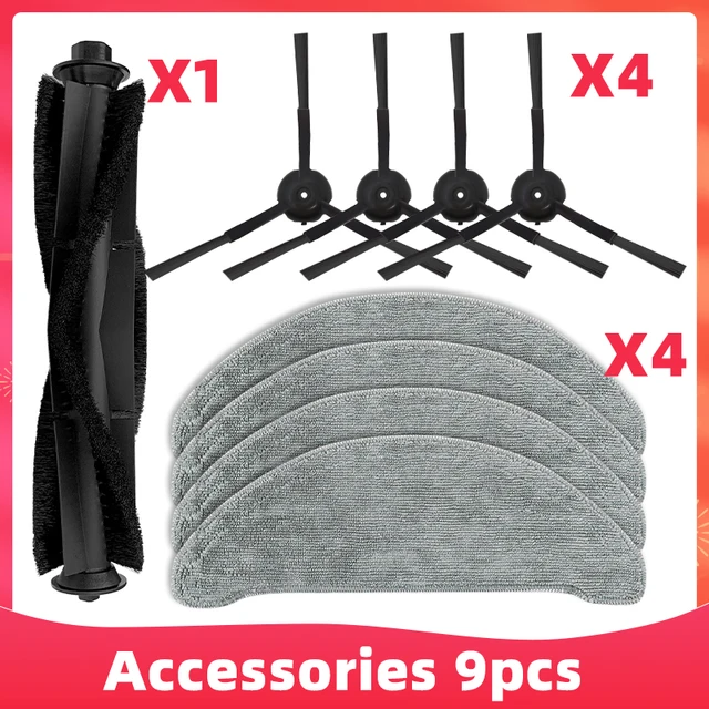 Replacement For Xiaomi Roidmi Eve Plus SDJ01RM Main Side Brush Hepa Filter Mop Dust Bag Vacuum Cleaner Spare Parts Accessories Set 2