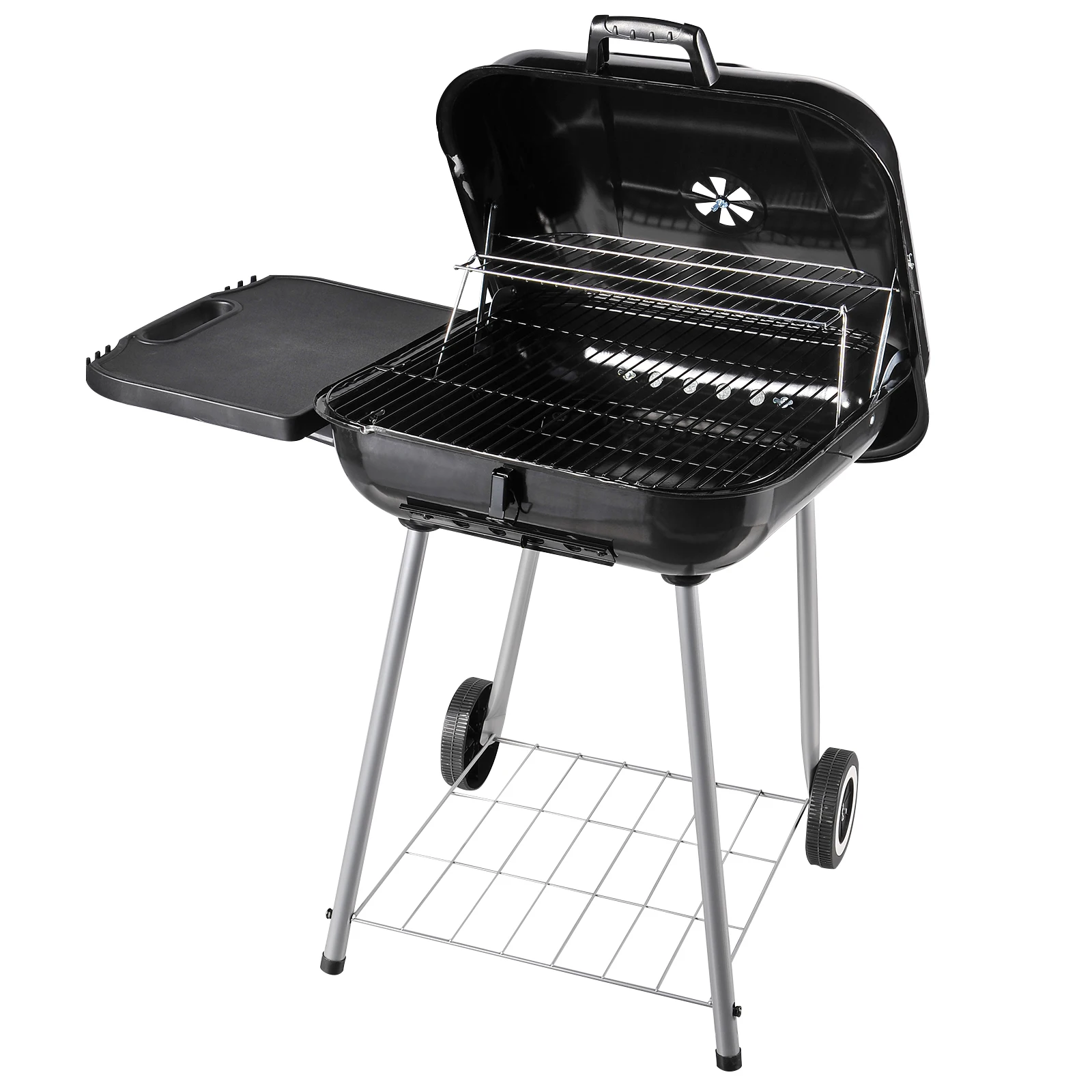 Ver weg telegram consumptie Outsunny Bbq Carbon Bbq Multifunctional Grill Grills With Shelves And  Wheels - Bbq Grills - AliExpress