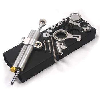 

Cnc Aluminum Adjustable Motorcycles Steering Stabilizer Damper Bracket Mount Kit For Yamaha Yzf R6 2006-2017/ R1 2009-2012 Silve