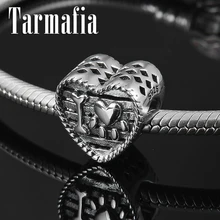 Новые 925 стерлингового серебра собачья Лапа Печати и кости Сердце Подвески-шармы оригинальные Пандора браслеты Bangels DIY подарок