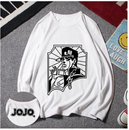 JoJo Необычные Приключения дизайн Манга аниме футболка классная Новинка забавная футболка с длинным рукавом Стильная мужская wo Мужская футболка с принтом - Цвет: 3