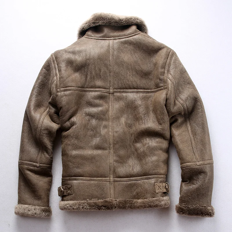 22059 прочитайте описание! Азиатский размер, супер качество, теплая Натуральная овечья шерсть, кожаная куртка, Мужская зимняя меховая куртка