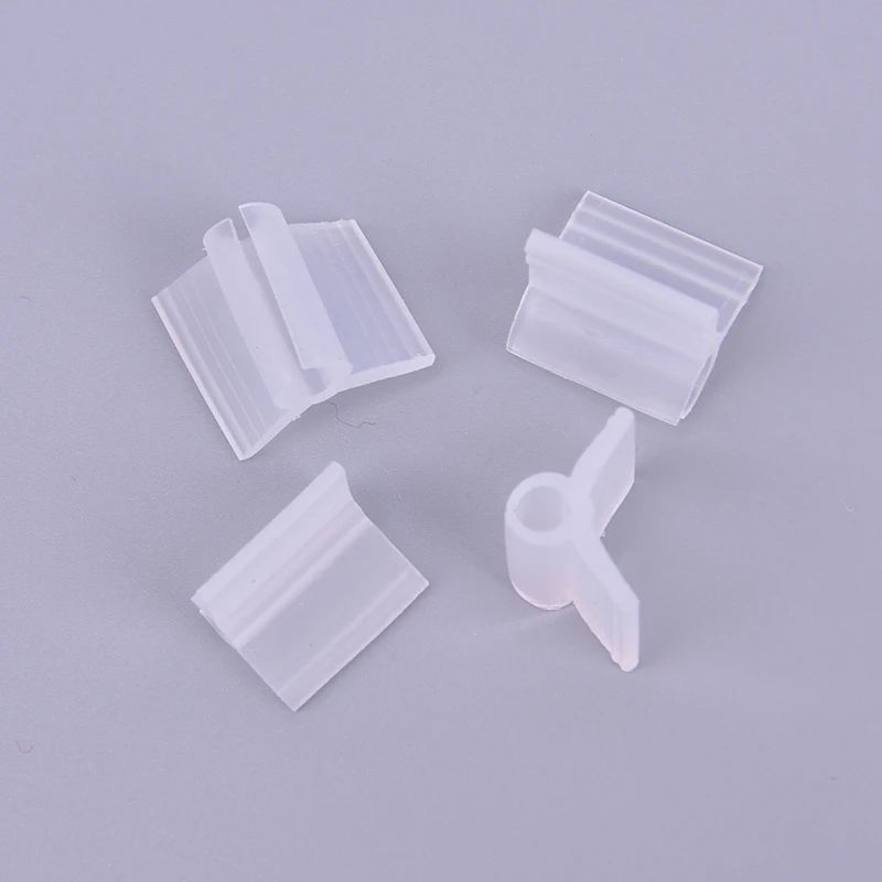 100Pcs-pack Garden Flower Plant Vine Seedlings Grafted Branches Clip Connector Fasteners Plastic Clips Garden Tool Plant Clips Plastic Plant Clips