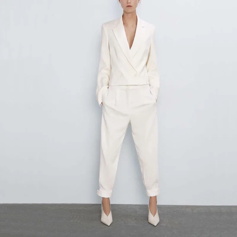 

Autumn women's trousers casual solid color button decorative pants