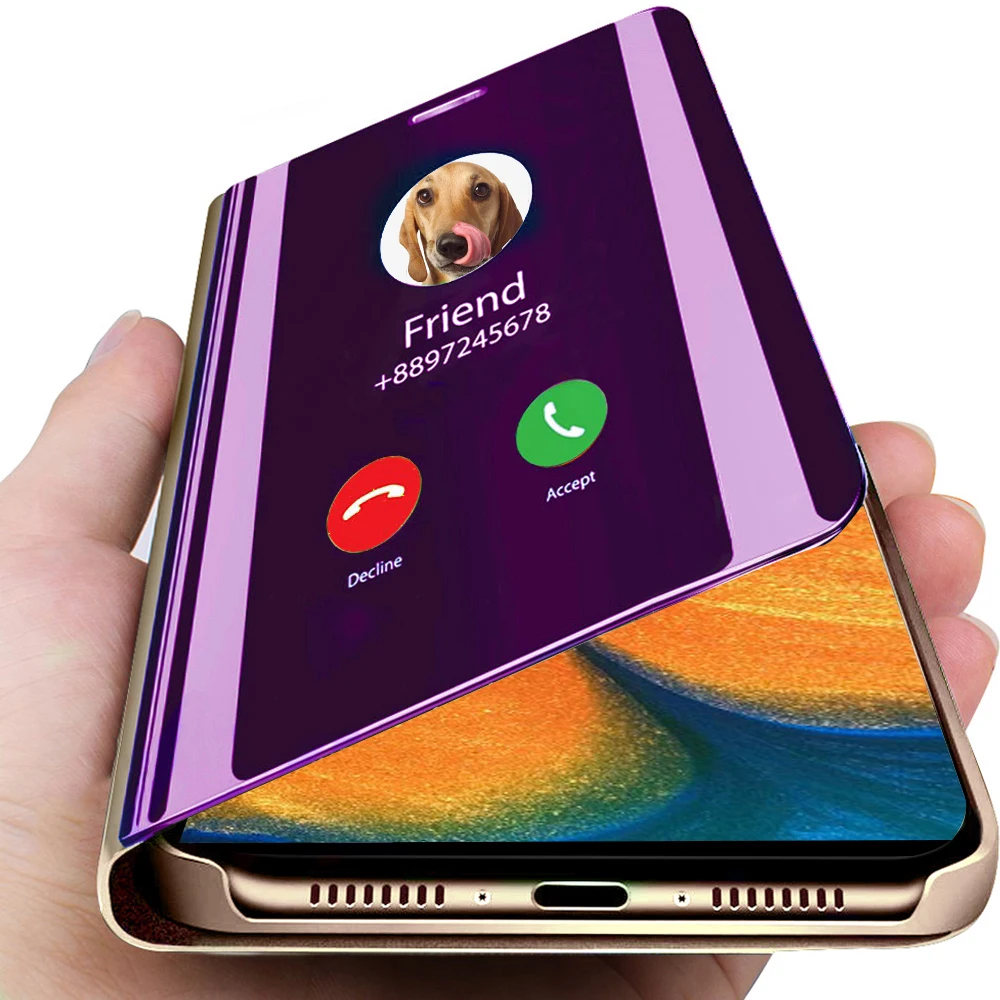 

Smart Mirror Flip Phone Case For Samsung Galaxy A50 A70 A20e A10 A40 A20 A30 360 Clear View Back Cover For Galaxy A 10 A 50 Case