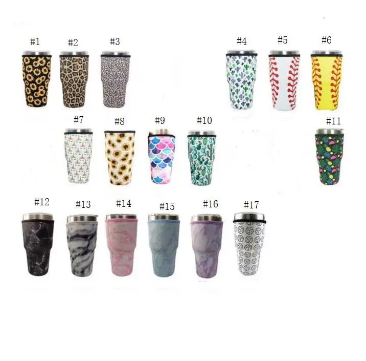 

100 шт./лот чехол для бутылки с водой с леопардовым принтом радуги кактуса Неопреновый Изолированный Чехол-сумка чехол для 30 унций кружка SN854