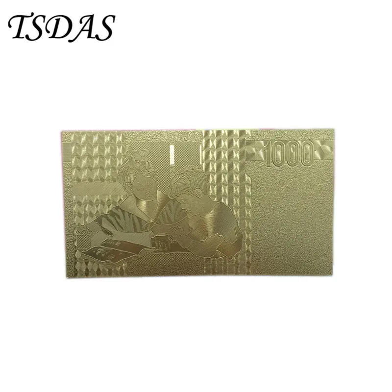 10 шт./лот итальянская Золотая банкнота коллекционные модные подарки 1000 лир