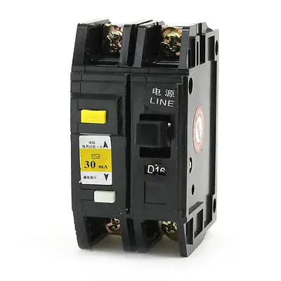 220 V/380VAC 16A 1P+ N Литой чехол с коротким выключателем DZ12LE-63 3000A