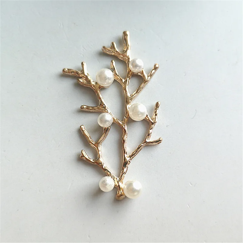 

10pcs/lot 22mm*48mm Alloy Creative Gold Pearls Pendant Buttons Jewelry for Earrings Choker Hair HandmadeDIY Jewelry Accessories