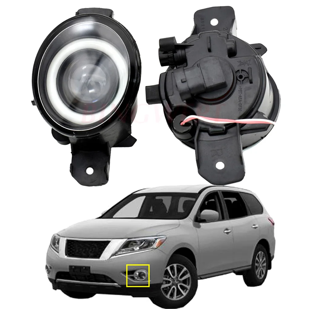 Pathfinder R52 Led Rear Light 1pair 2in1 LED Angel Eye Daytime Running Lights + Lens Fog Lights for ...
