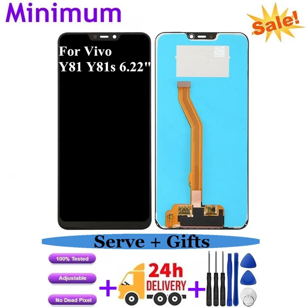 

For Vivo Y81 Y81s 6.22" LCD Display Touch Screen Tested Digitizer Assembly For Vivo Y83 Y83A Y83s Replacement LCDs + Gift
