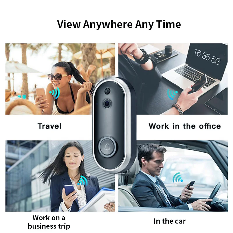 Горячая HD 720P смарт WiFi видео дверной звонок камера визуальный домофон ночное видение IP дверной звонок беспроводная камера безопасности